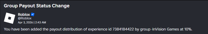 Payout Status added, shows the old group (Image 2)