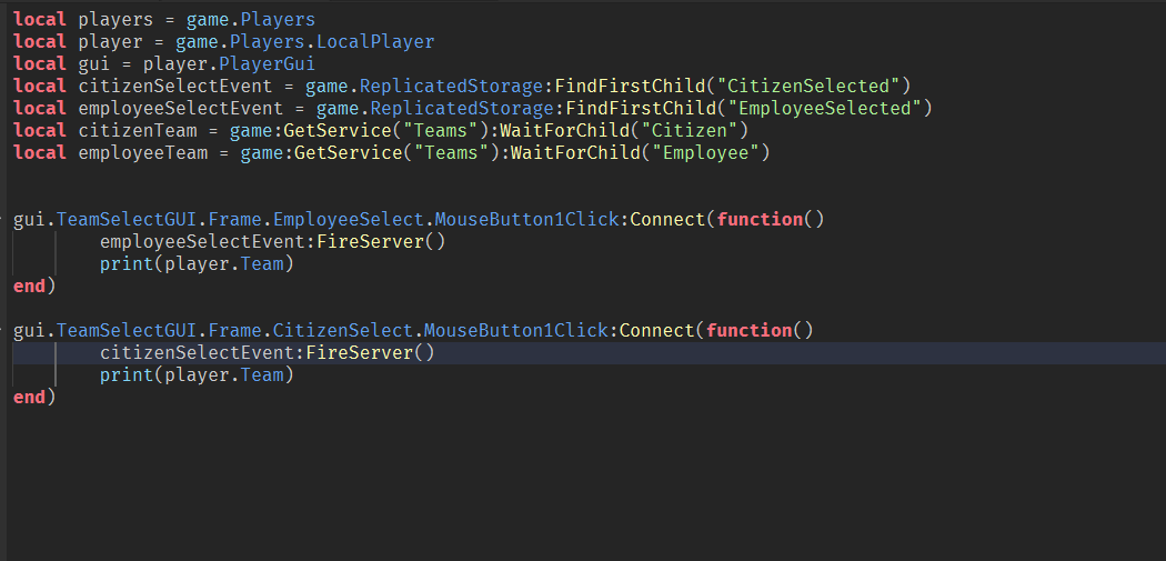 Team does not switch when you press the button - Scripting Support ...
