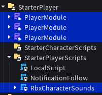 PlayerModule/RbxCharacterSounds injected scripts persist in ...