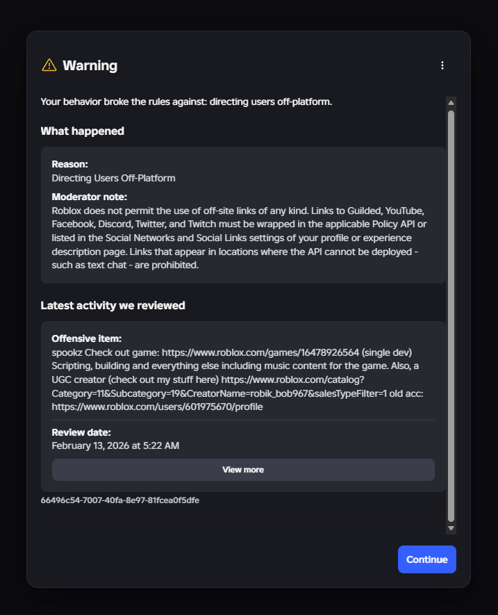 Falsely reported for rule breaking 