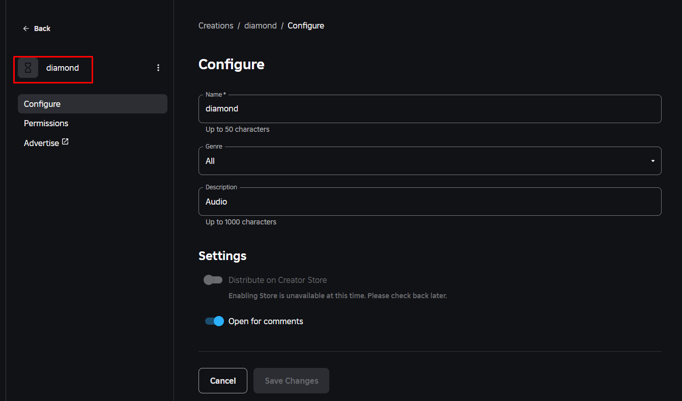 Audio asset pending indefinitiely - Creator Hub (create.roblox.com ...