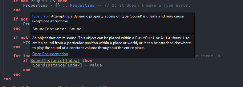 Type Error (attempting a dynamic property access) - Scripting Support ...
