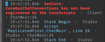 CoreGuiChatConnections not being registered by CoreScripts in VR ...