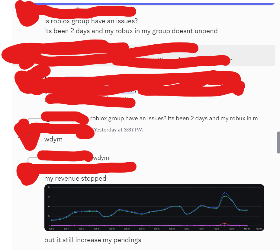 Pending Robux Isnt Coming Into My Group Community Funds Sales Of 