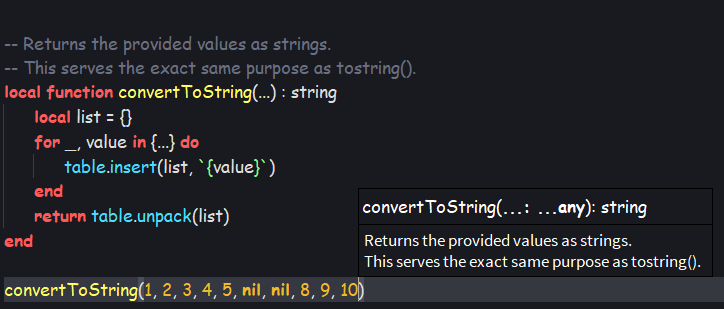 Side note: An ellipsis (...) basically refers to all the remaining parameters as a tuple. It works, try it out!