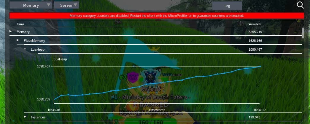 LuaHeap on server doesn't let you create snapshots and stalls the ...