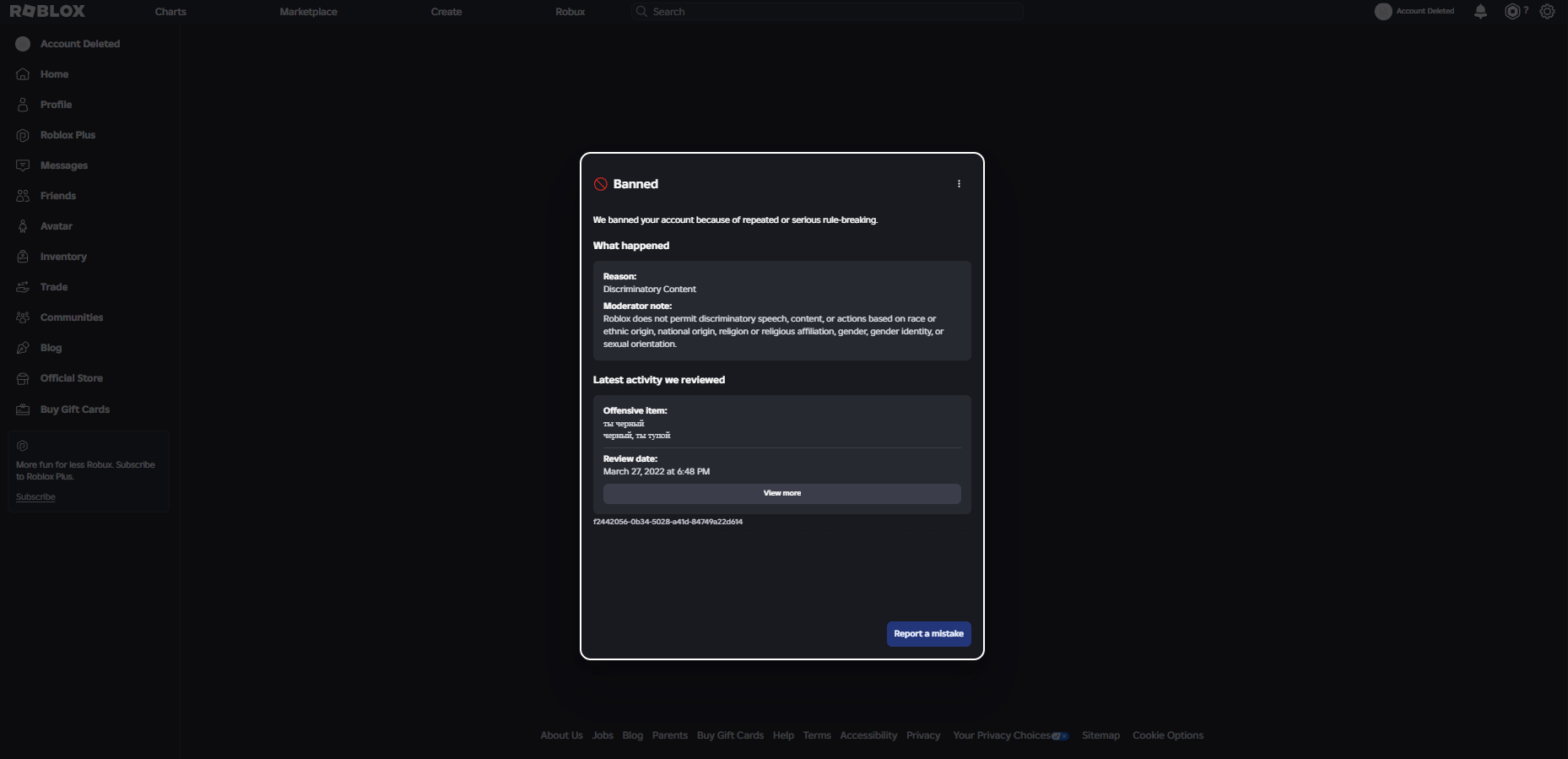 My main account was blocked by an AI moderation error - Platform Usage ...