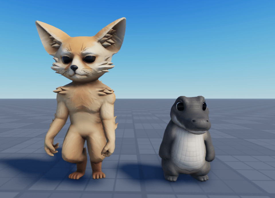 Comparación lado a lado del sistema Adaptive Animation con las nuevas articulaciones en avatares de Roblox