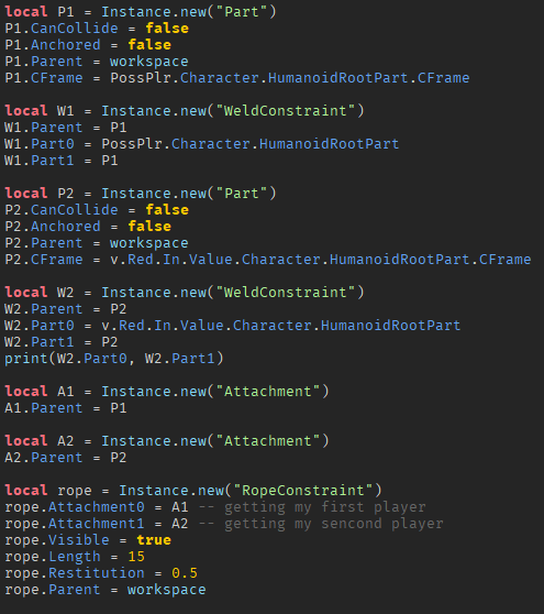 Chained Players & RopeConstraint - Scripting Support - Developer Forum ...