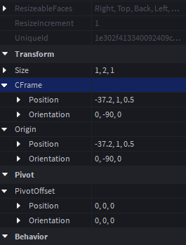 CFrame not appearing in properties? - Scripting Support - Developer ...