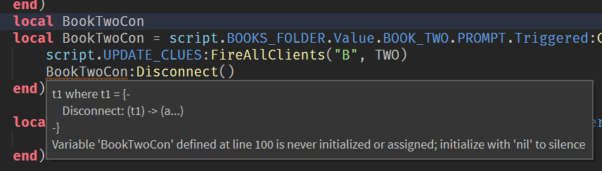 Cannot diconnect, unknown global - Scripting Support - Developer Forum ...