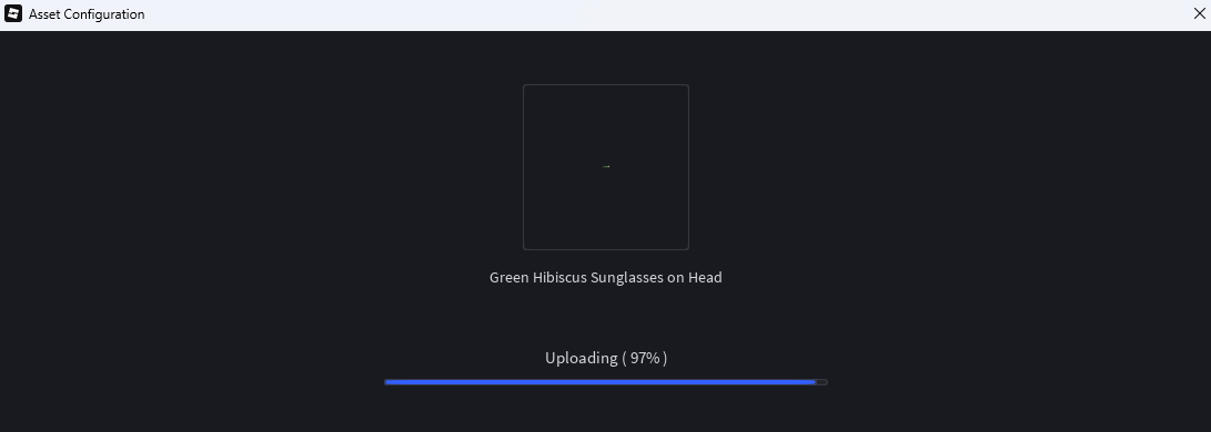 Avatar Item Uploading Stuck at 97% - Studio Bugs - Developer Forum | Roblox