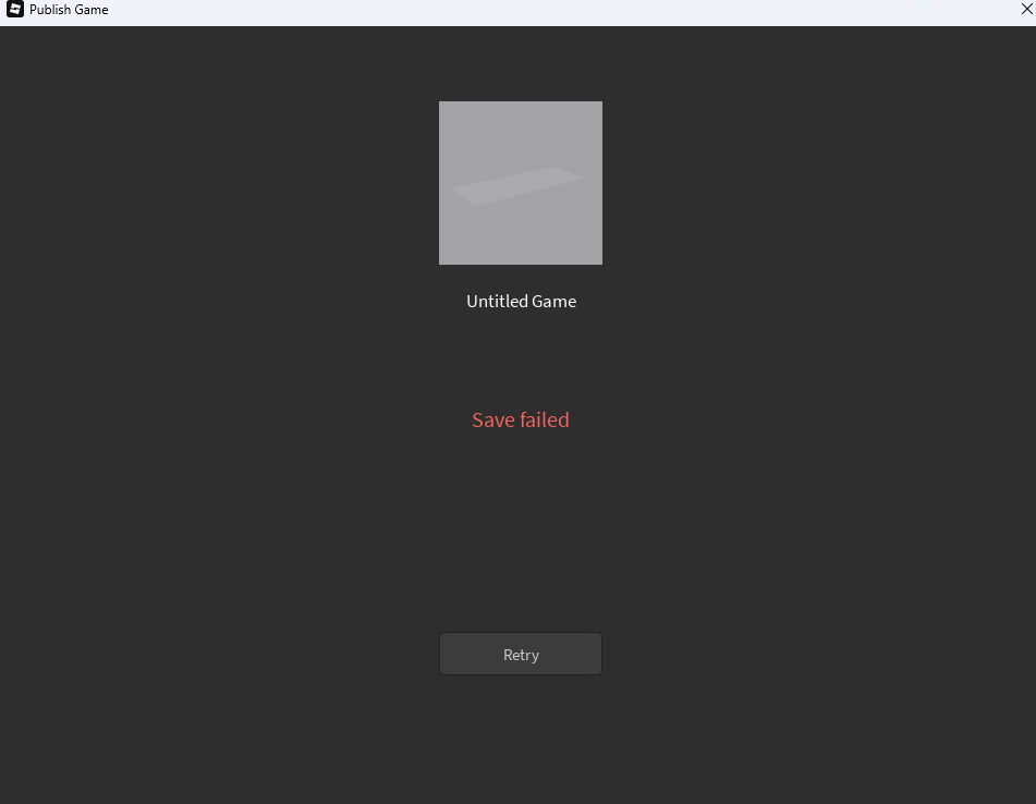Can't save game in roblox to new game - Platform Usage Support ...