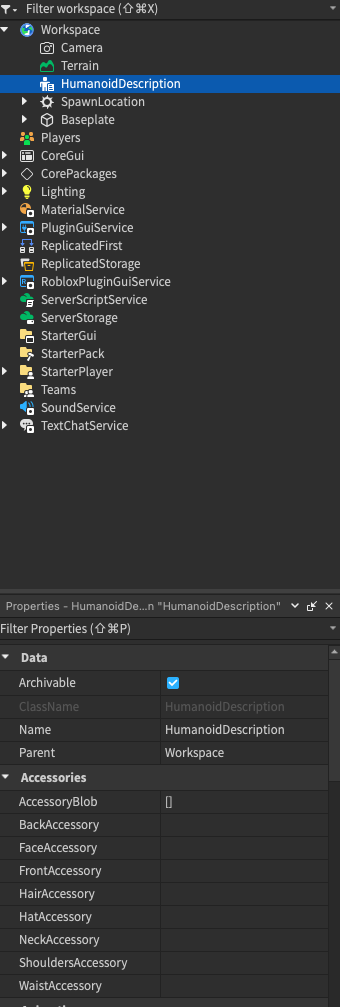 Humanoid Description Bug - Engine Bugs - Developer Forum | Roblox