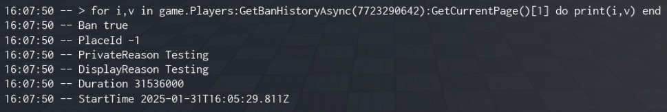 Inconsistent GetBanHistoryAsync behaviour - Engine Bugs - Developer ...