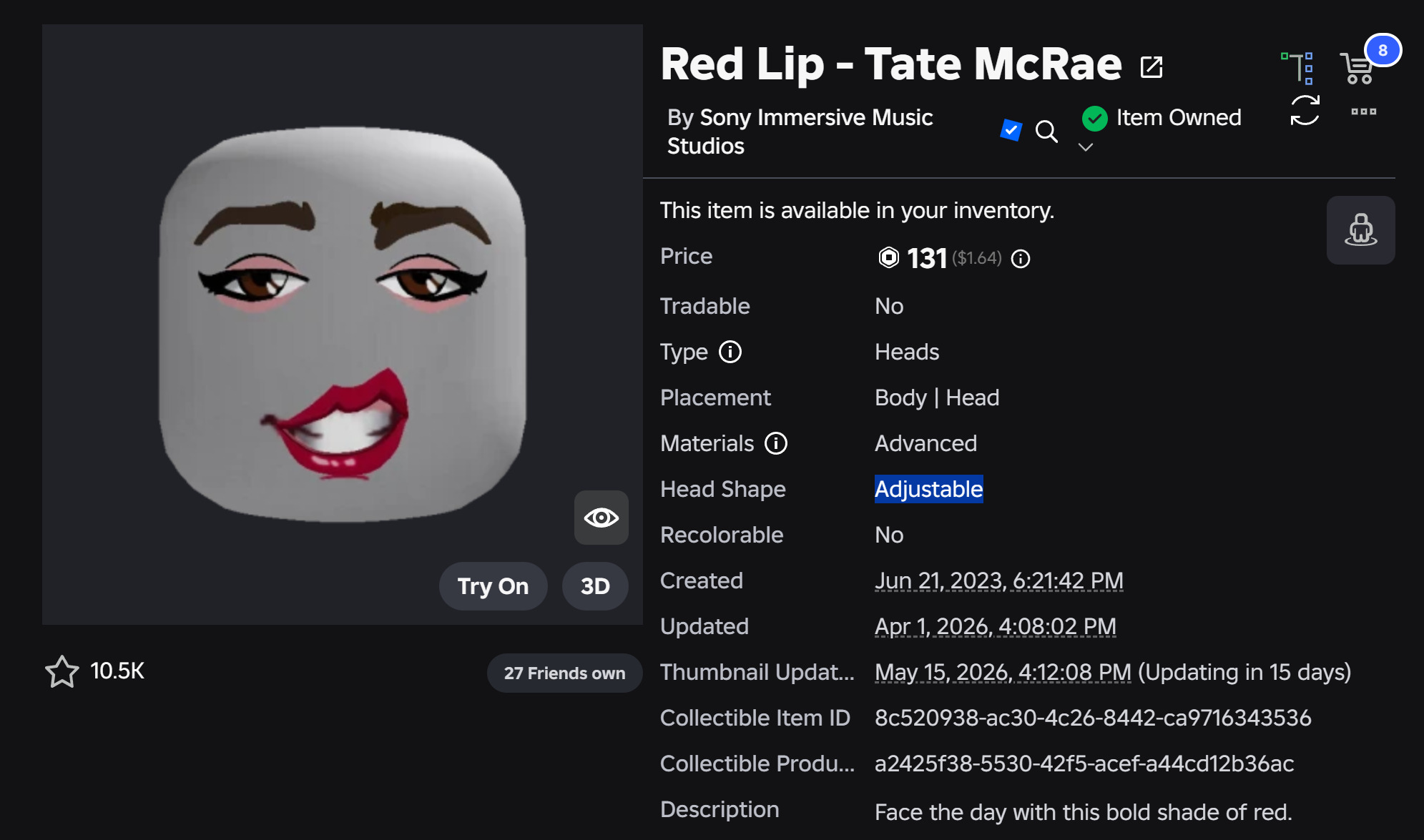 Red Lip - Tate McRae