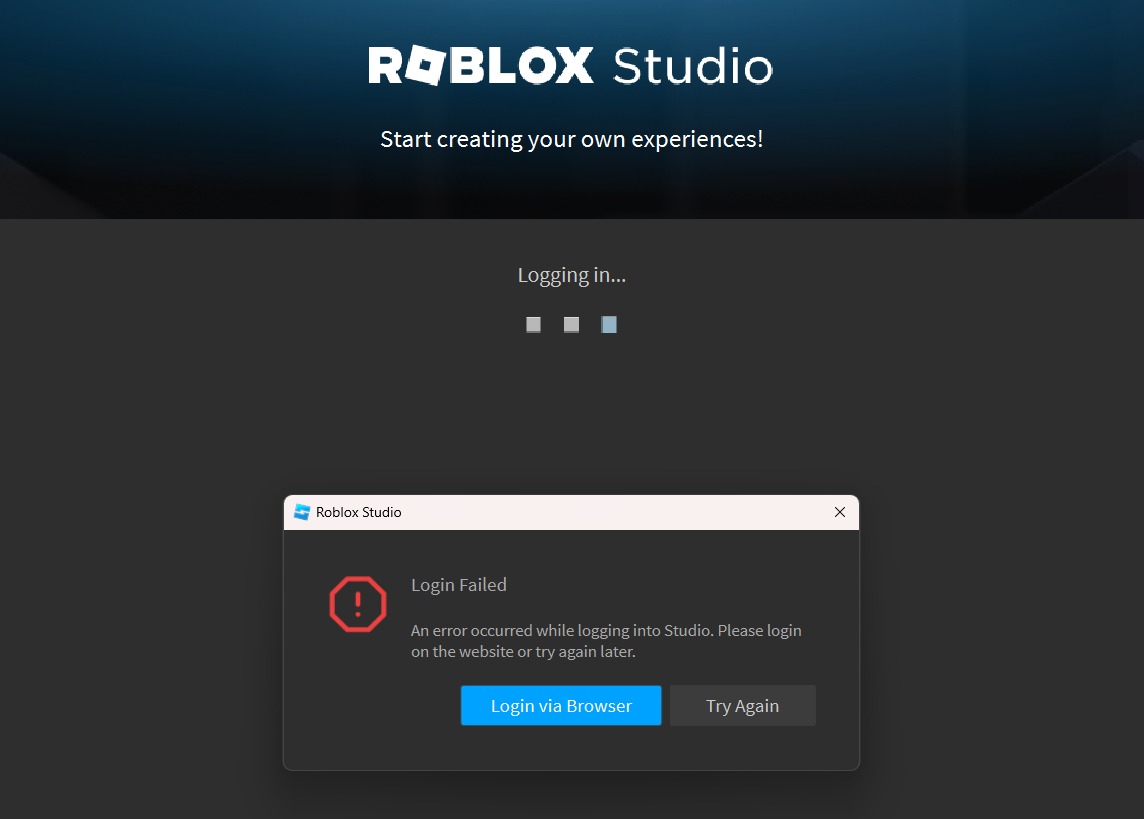Can't proceed into Studio - Platform Usage Support - Developer Forum ...