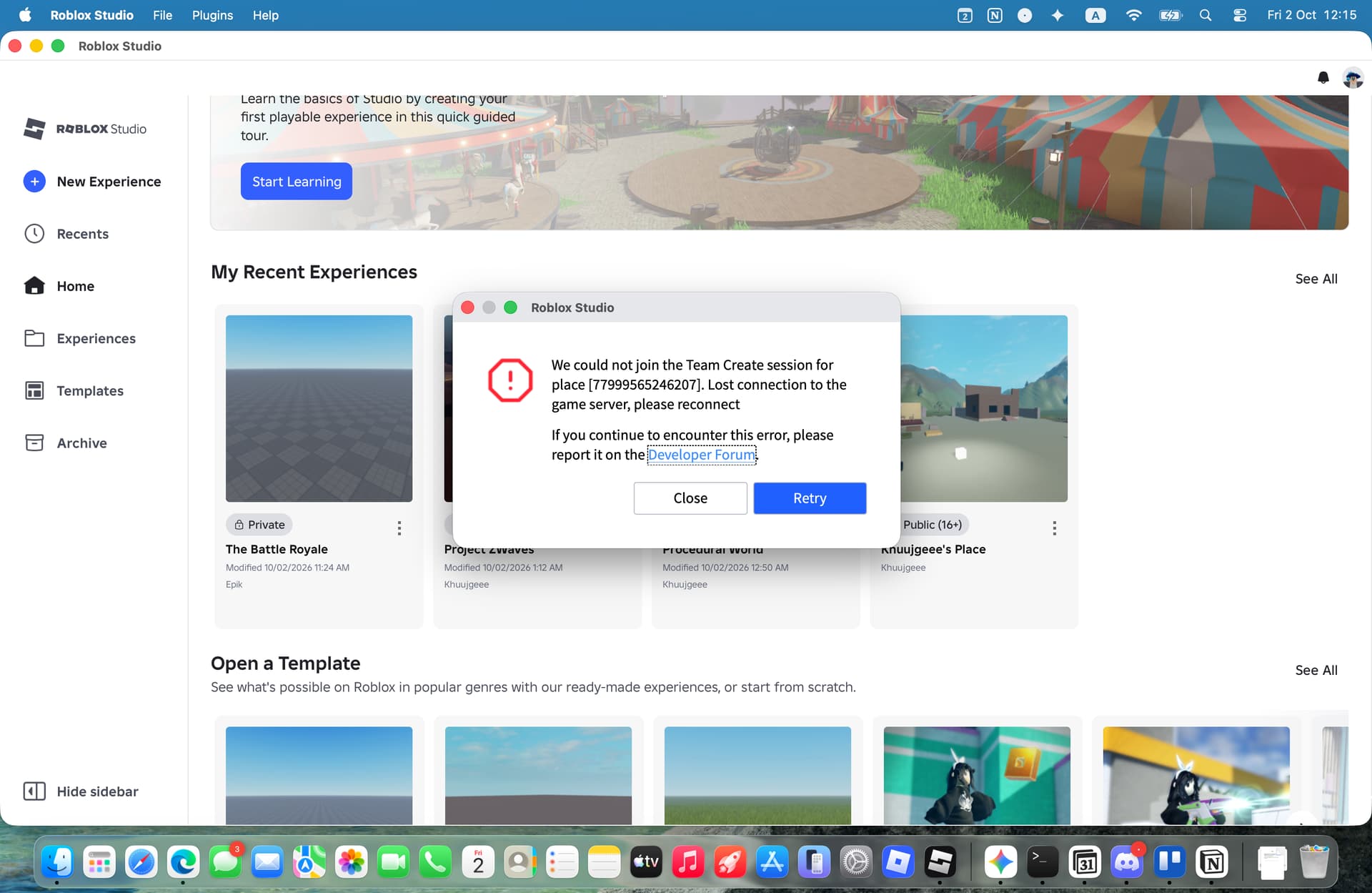 Can't open my game in roblox studio - Studio Bugs - Developer Forum ...