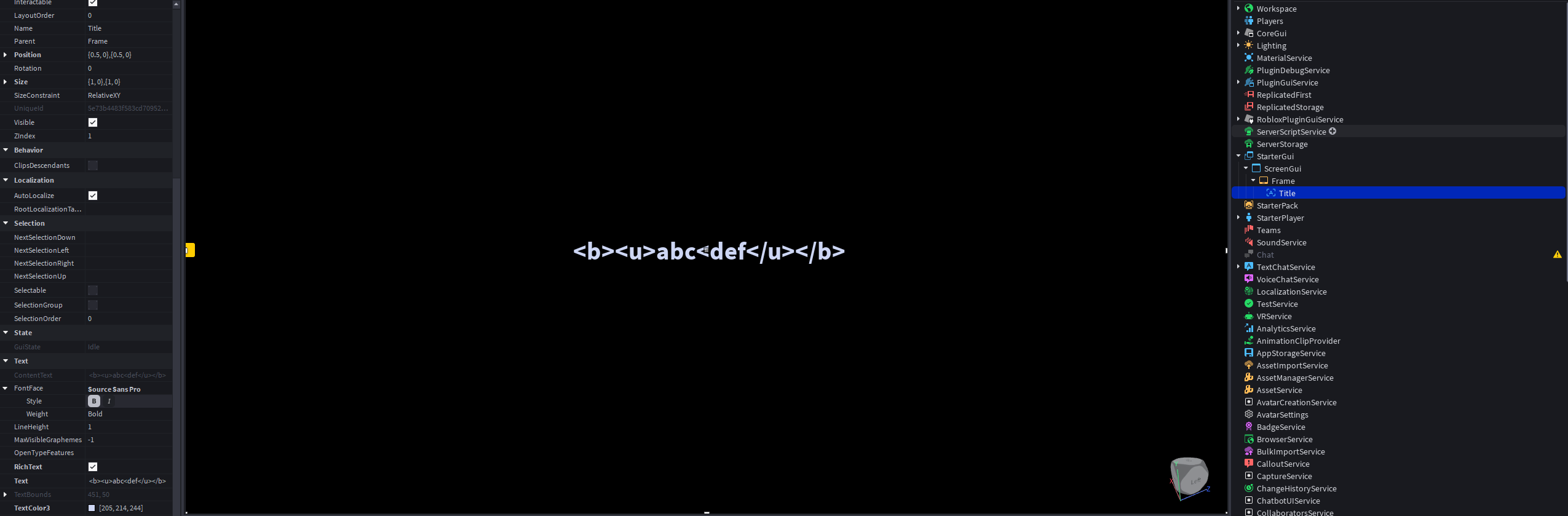 Richtext not functioning when the display text contains the