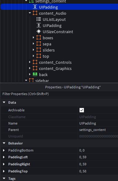 AutomaticCanvasSize affects unrelated Padding - Engine Bugs - Developer ...