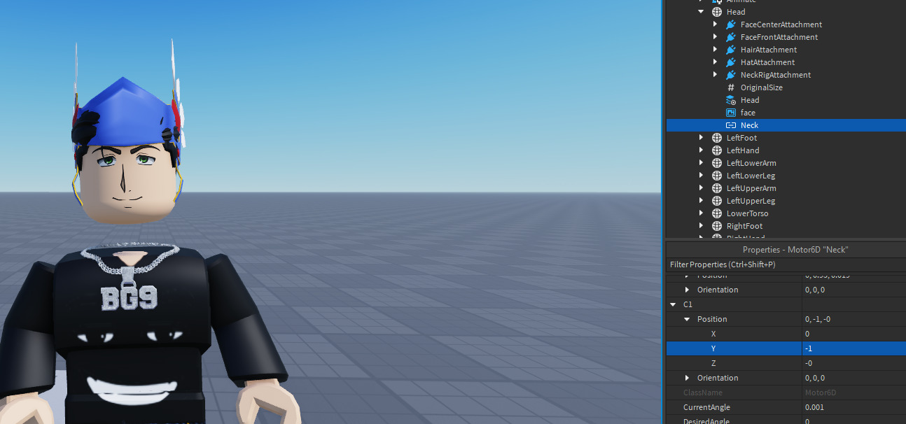 Can't raise head of humanoid - Scripting Support - Developer Forum | Roblox