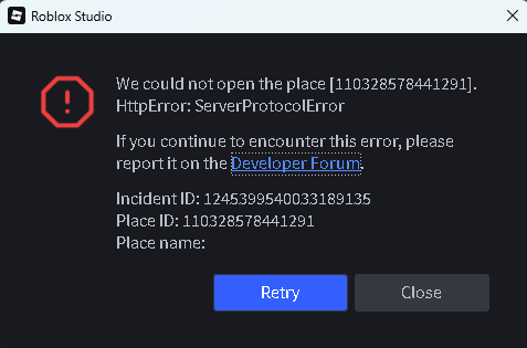 MeshContentProvider failed to process - Studio Bugs - Developer Forum ...