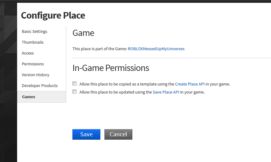 Issues with the "Games" feature - Website Bugs - Developer Forum | Roblox