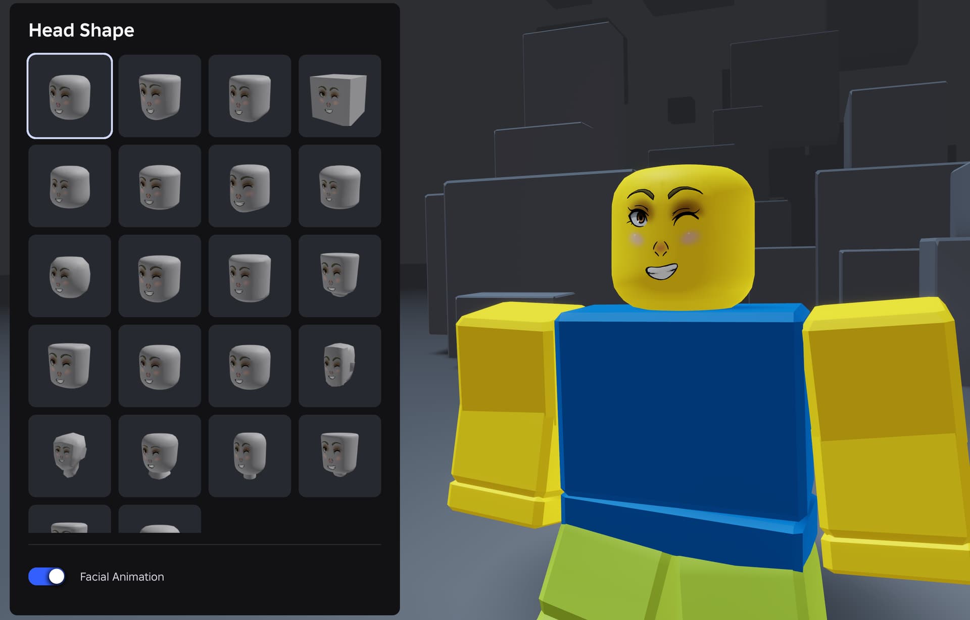Every Single Classic Rthro Face is not head-shape swappable - Catalog ...