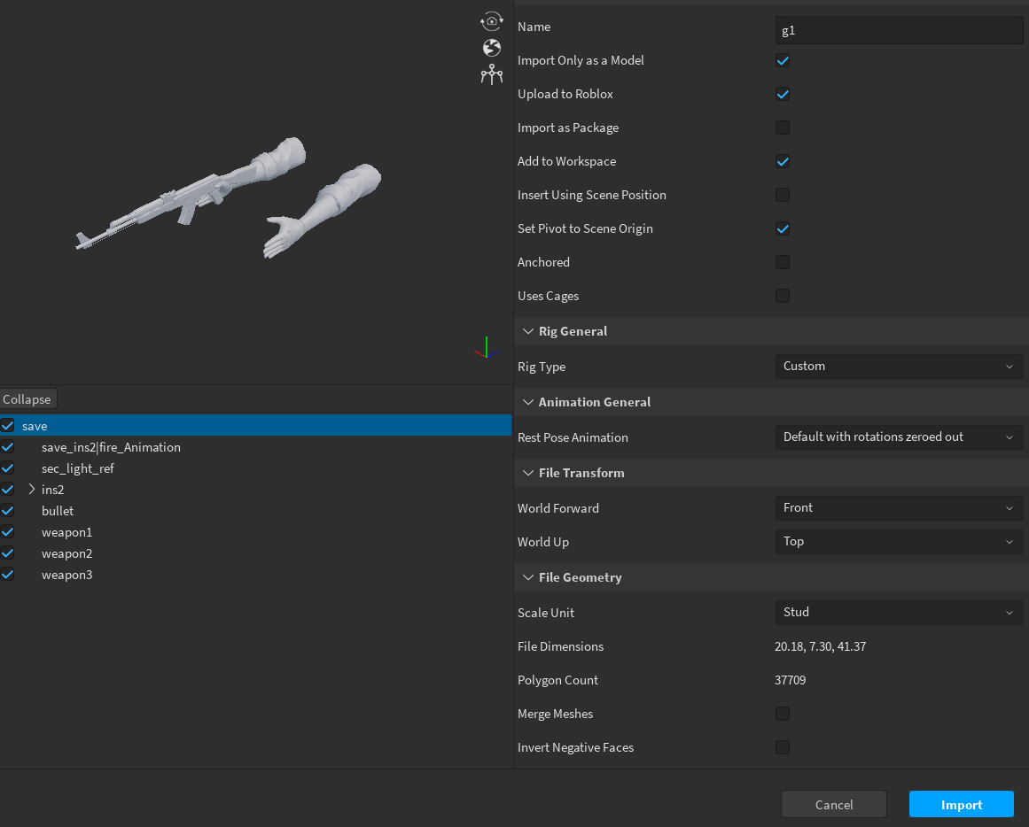 Problem with Importing Armature and Animations from Blender - Art ...