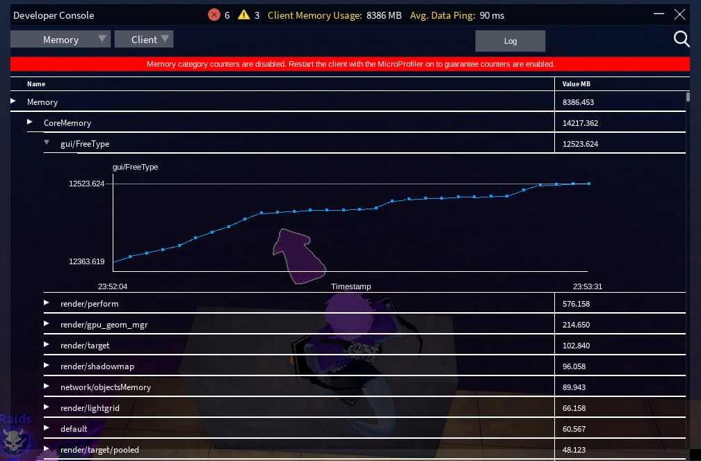 Massive Memory Leak in CoreMemory/gui/Freetype upon Teleporting (Up to ...