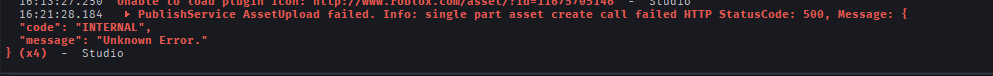 Asset Manager Currently Throwing Unknown Error - Studio Bugs ...
