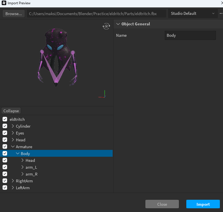 Missing bone when importing mesh - Art Design Support - Developer Forum ...