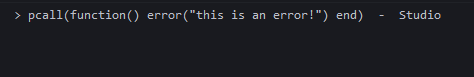 `LogService:Error` logs inside of protected calls (`pcall`, `xpcall ...