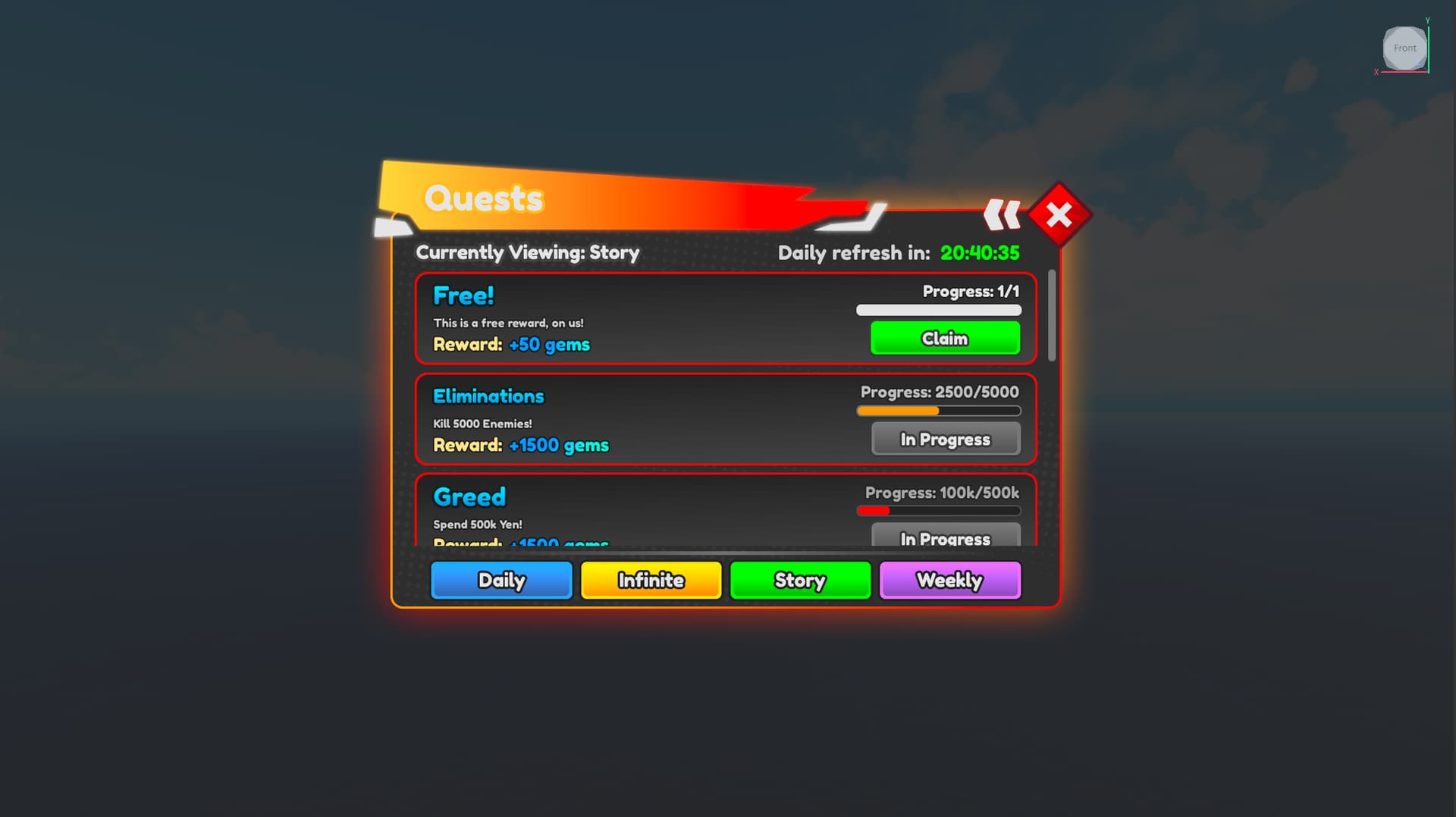 Anime quests ui remake - Creations Feedback - Developer Forum | Roblox