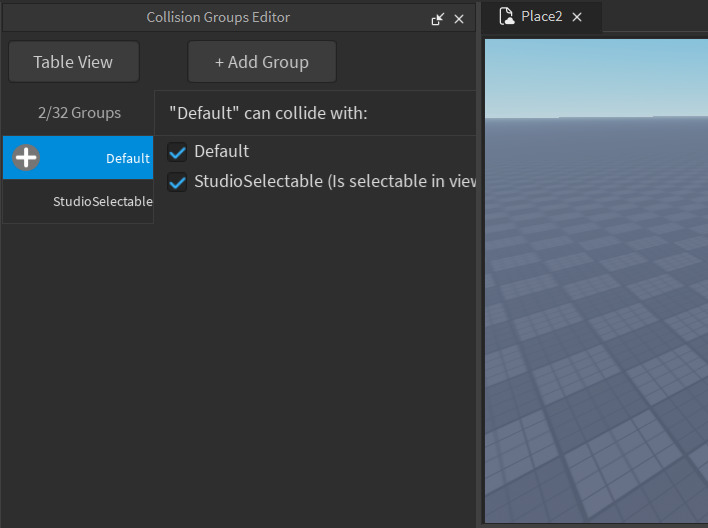 Collision Group Editor, switching Context View in Test Mode can break ...