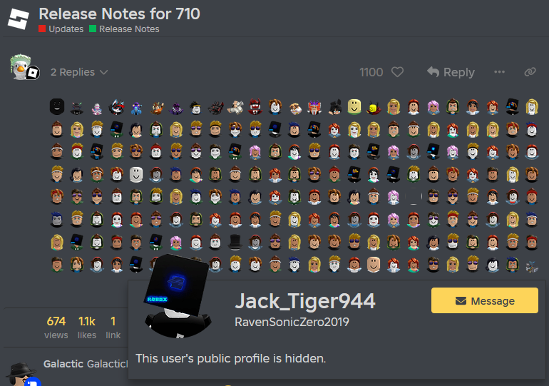 Release Notes for 710 - Page 2 - Release Notes - Developer Forum | Roblox