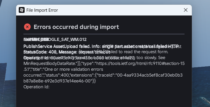 Import Error Not Legible - Studio Bugs - Developer Forum | Roblox