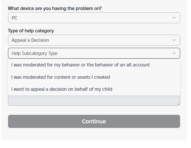 You Cannot Appeal Banned Posts Forum Bugs Developer Forum Roblox 