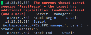 Roblox ModuleScript Capabilities consistent error - Scripting Support ...