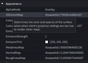 Add a separate 2D ColorMap on SurfaceAppearance to allow lower ...