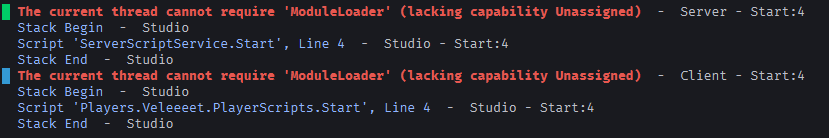 The current thread cannot require 'ModuleScript' (lacking capability ...