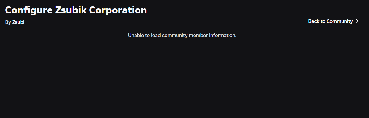 Unable to load community member information - Roblox Application