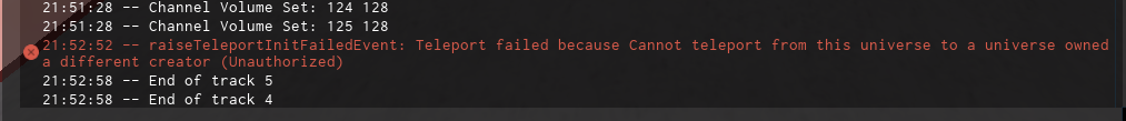 Teleport Failures Teleporting Between Universes - Engine Bugs ...