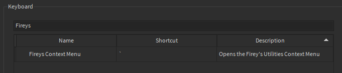 Shortcut Menu
