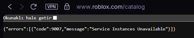 PLATFORM WIDE OUTAGE ERROR 9007 SERVICE INSTANCES visual data 8