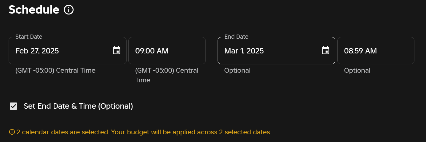 Ads Manager counting two days as three Platform Usage Support