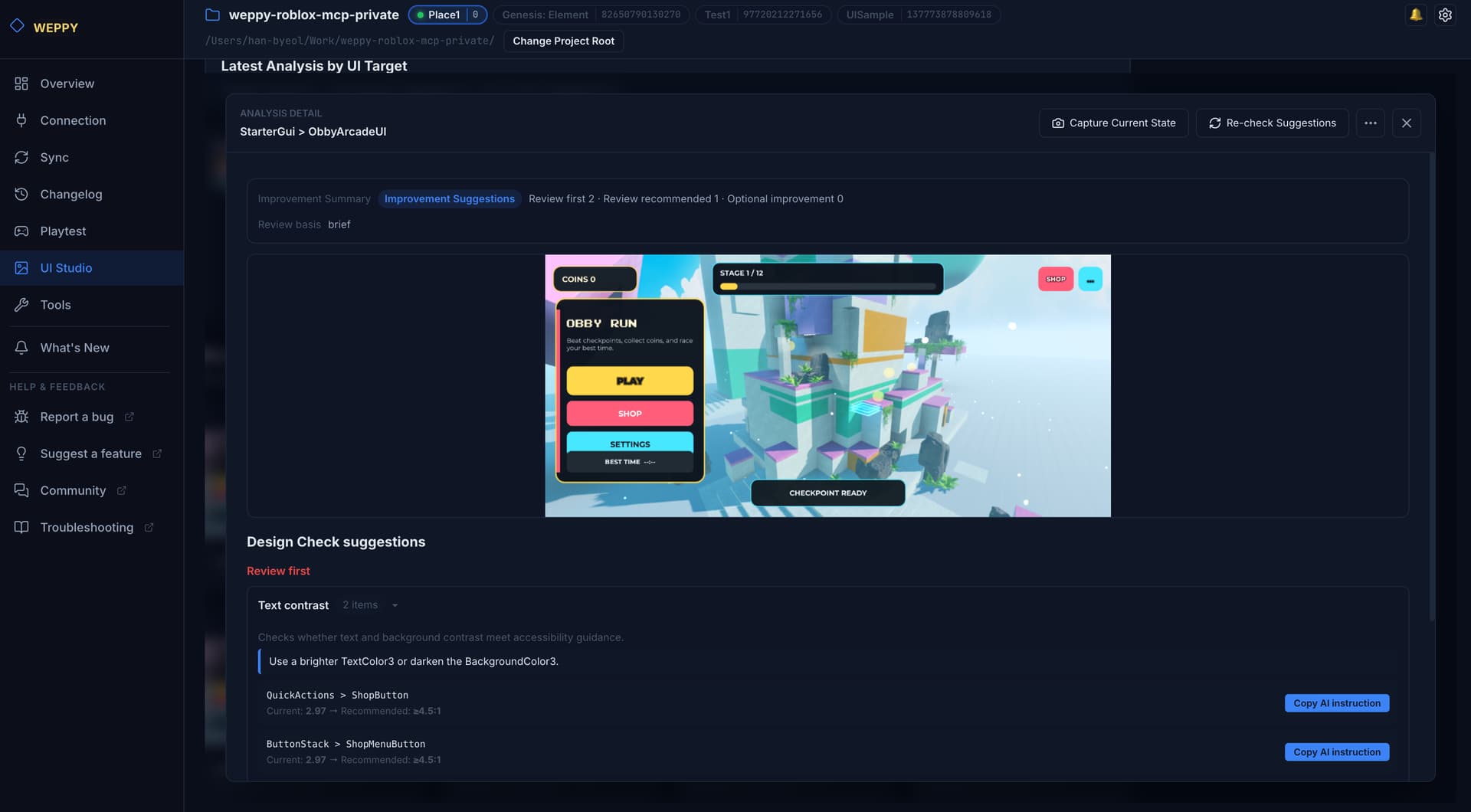 WEPPY Roblox AI Toolkit - Roblox Studio MCP with Sync, Playtest, and UI ...
