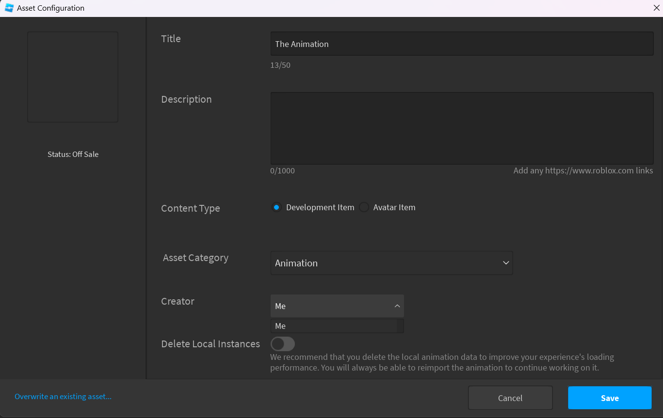 Problems with animation sharing on Team Create - Art Design Support ...
