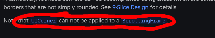 UICorners do NOT work with ScrollingFrames - Studio Bugs - Developer ...