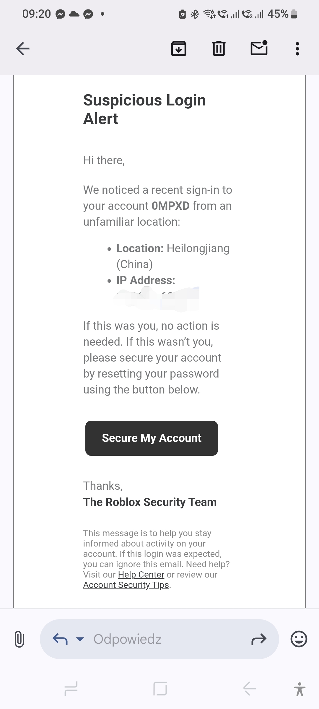 Reports of a “Security Alert” Phishing Scam - Page 2 - News & Alerts - Developer Forum | Roblox
